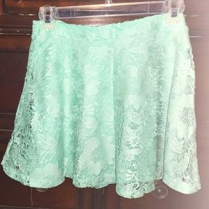 Mint mini skirt